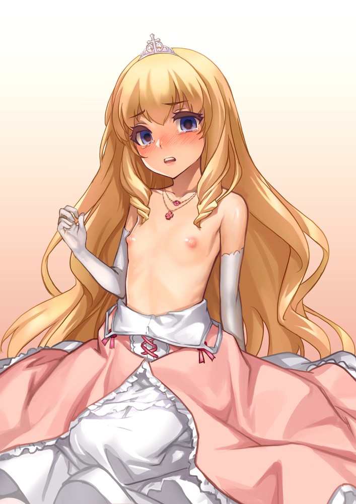 二次ロリ少女のかわいいおっぱい、ぷっくり無乳ちっぱいを舐め回したくなる二次エロ画像-15