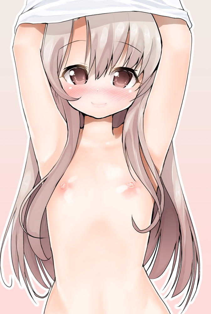 二次ロリ少女のみんな大好きロリっぱい、膨らみ少ないプチっぱいを愛でる二次エロ画像-8