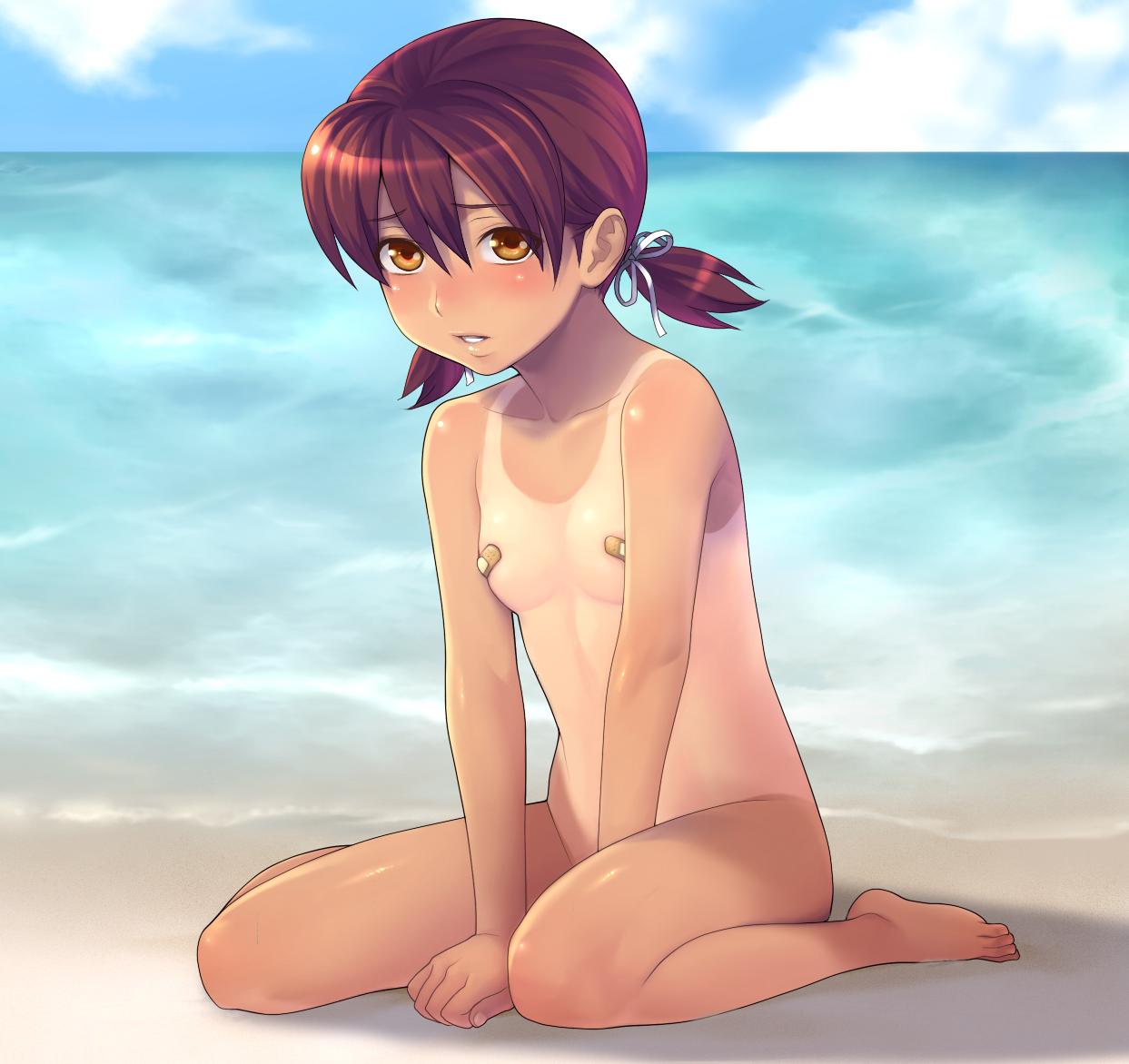 二次ロリ少女のかわいいちっぱいで憂鬱さもフットバして元気になる可愛く美的なロリちっぱい二次エロ画像-6
