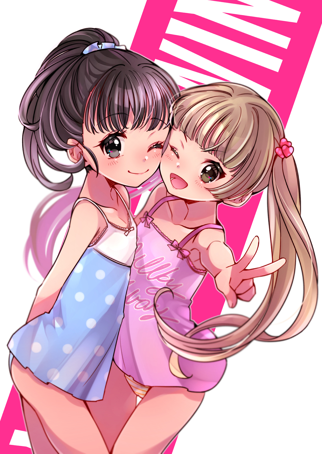 二次貧乳ロリ少女たちがちっぱいくっつけてるちっぱい合わせロリ二次エロ画像-32