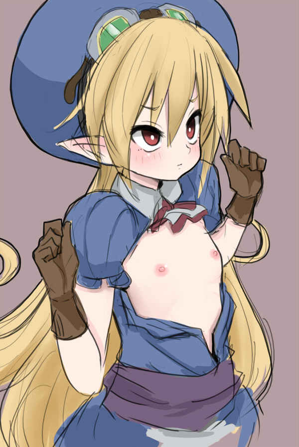 二次ロリ少女の自分からちっぱいを見せつけてくる系のロリちっぱい挑発二次エロ画像-28