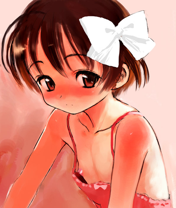 二次ロリ少女の薄着の季節に期待したくなるパイチラチクチラ胸チラちっぱいロリ二次エロ画像-12
