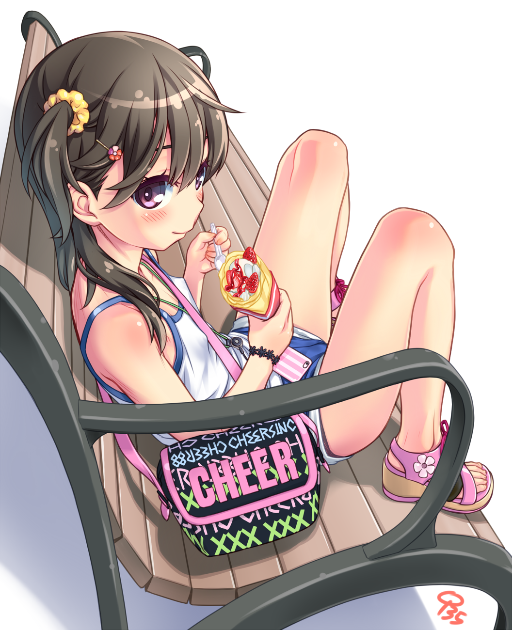 二次ロリ少女の薄着の季節に期待したくなるパイチラチクチラ胸チラちっぱいロリ二次エロ画像-49