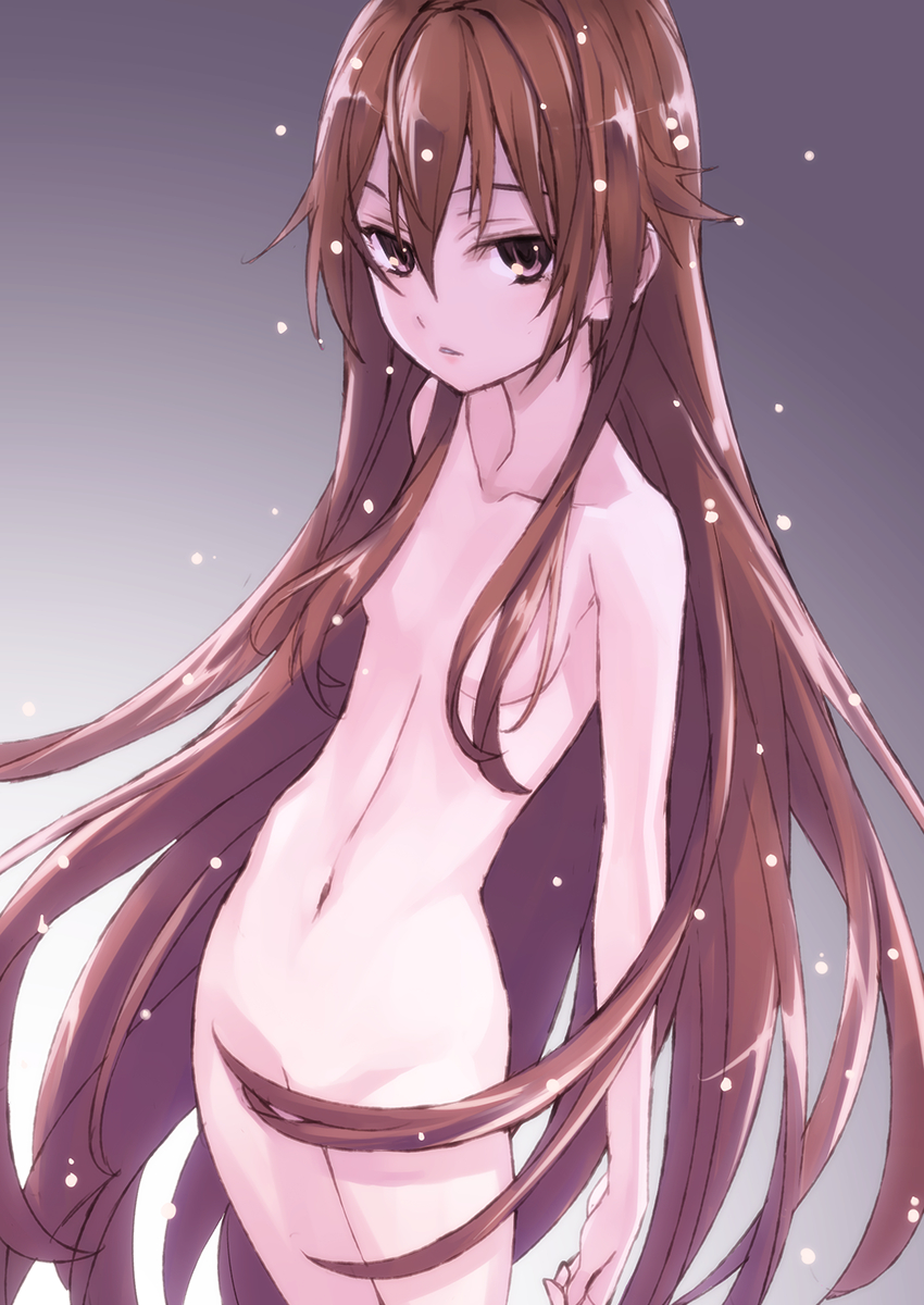 二次ロリ少女が髪の毛でその貧乳ちっぱいの乳首を隠す健全髪ブラ二次エロ画像-39