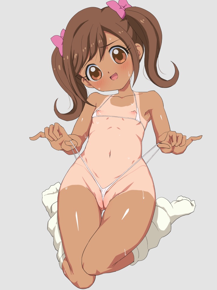 二次ロリ少女のかわいく無防備なちっぱい貧乳にむしゃぶりつきたくなるロリちっぱい二次エロ画像-8
