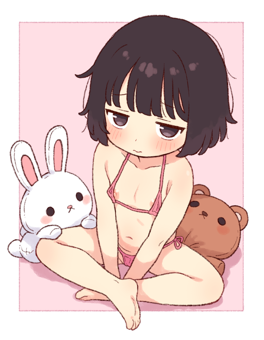 二次ロリ少女が暖かくなってきたので薄着でちくチラしちゃってる二次エロ画像-14