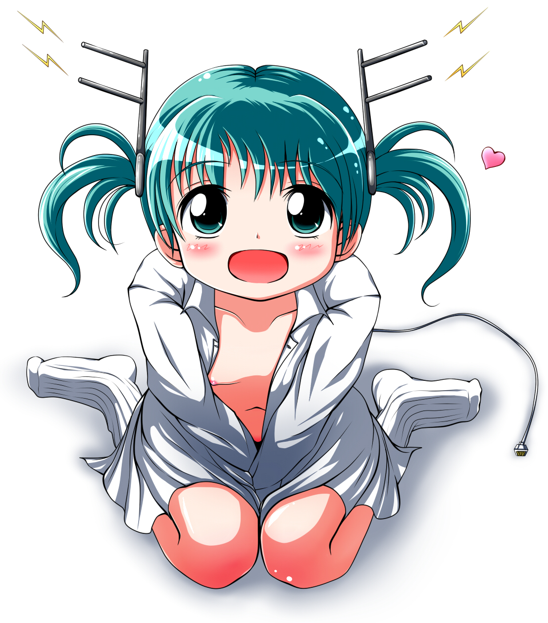 二次ロリ少女が暖かくなってきたので薄着でちくチラしちゃってる二次エロ画像-23