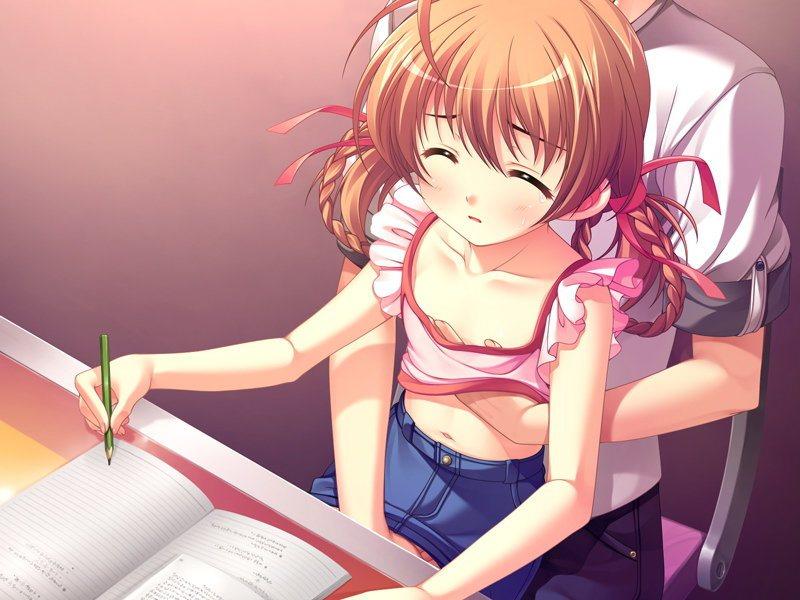 二次ロリ少女でも貧乳は本当に感度良好なのか確認するロリちっぱいの敏感ちっぱい乳首責め二次エロ画像-33