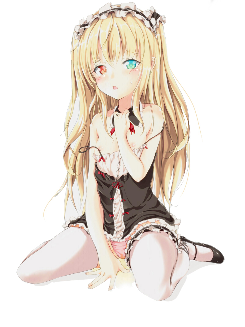 二次ロリ少女が下着をはいたままおしっこ放出しているロリ穿いたままお漏らし二次エロ画像-15