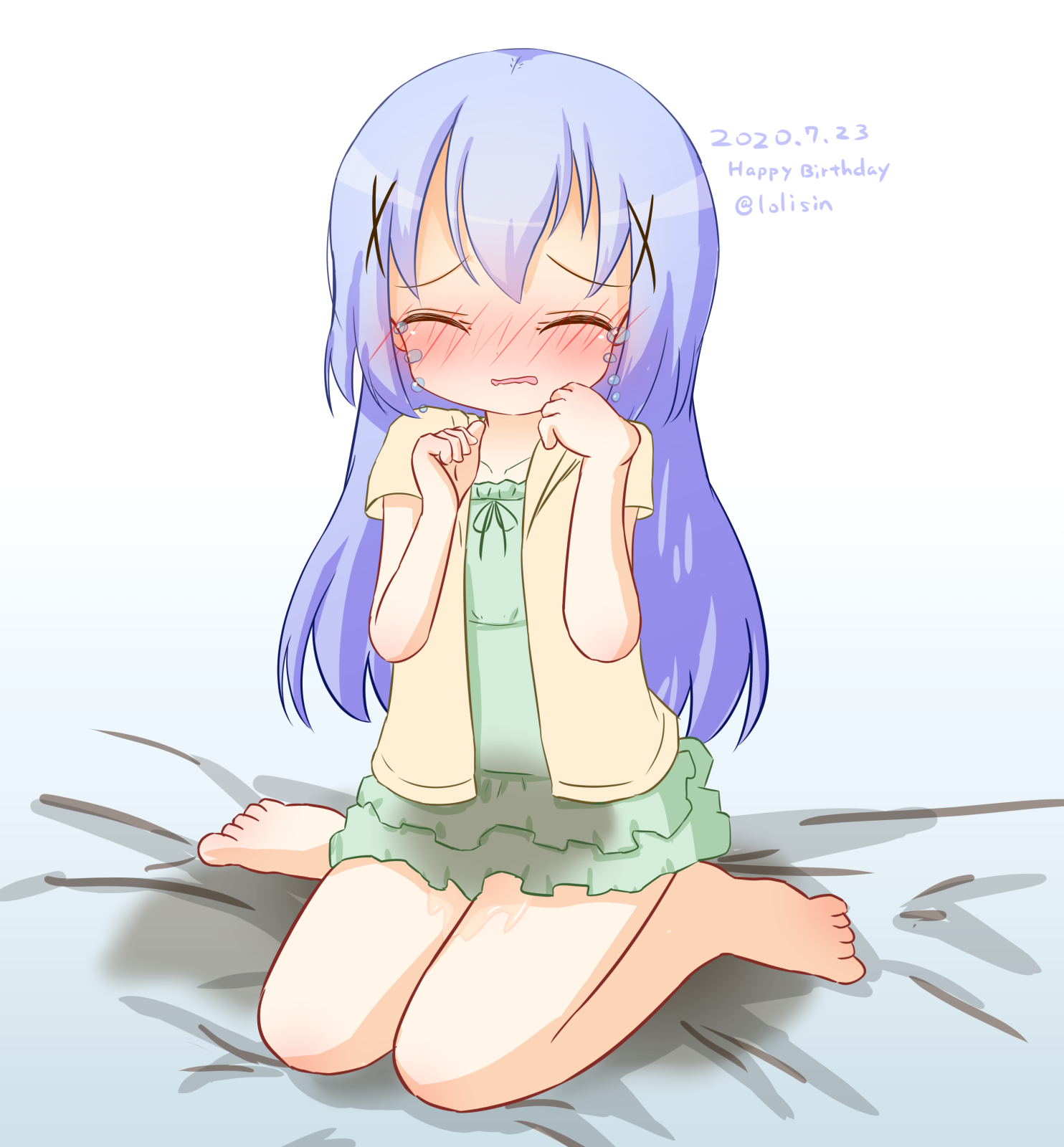 二次ロリ少女の油断しておねしょしちゃってるロリ少女のロリ夜尿症おもらし二次エロ画像-30