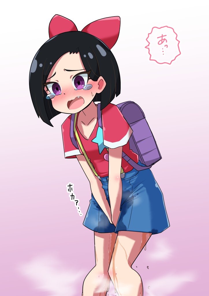 二次ロリ少女がおしがま失敗して股間を手で押さえてもおしっこ溢れるのが止まらないおもらし二次エロ画像-3