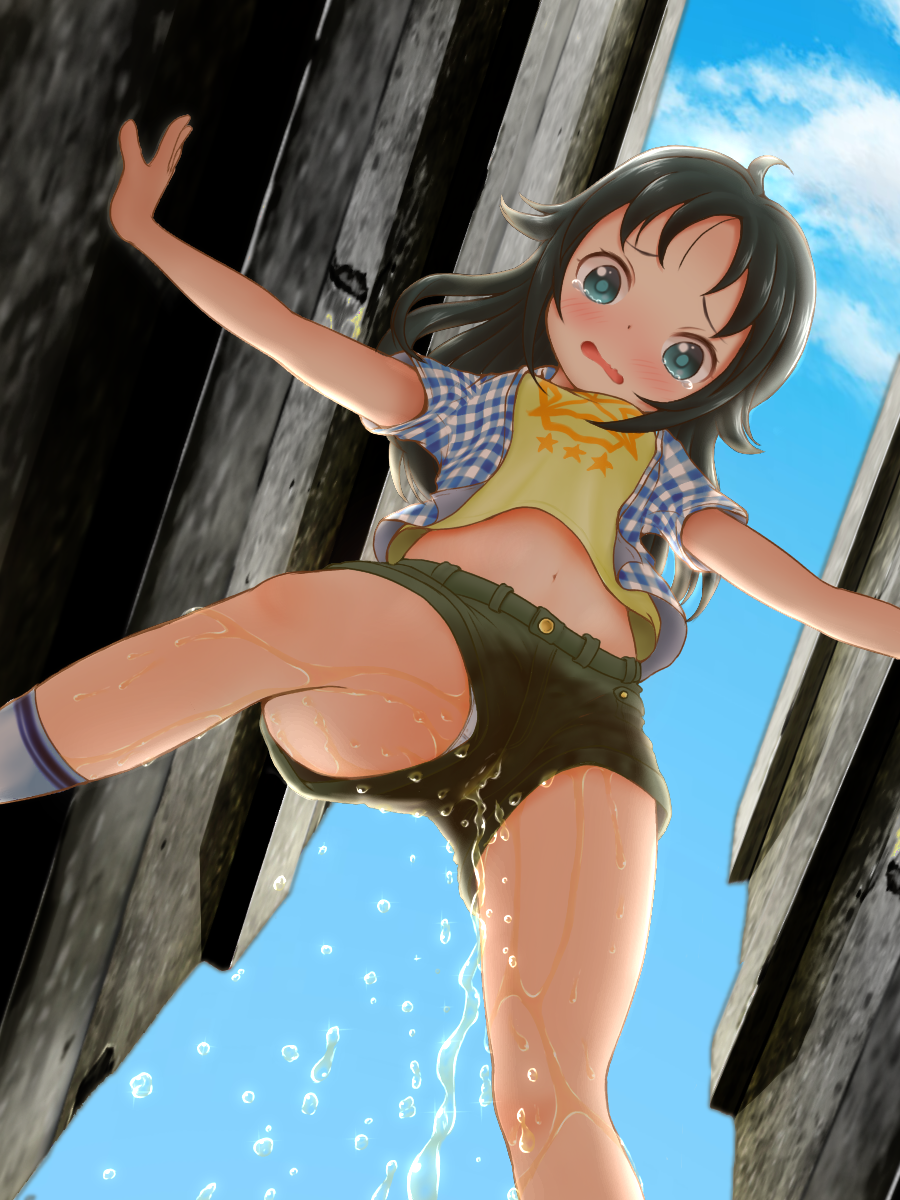 二次ロリ少女がおしがま失敗して股間を手で押さえてもおしっこ溢れるのが止まらないおもらし二次エロ画像-38