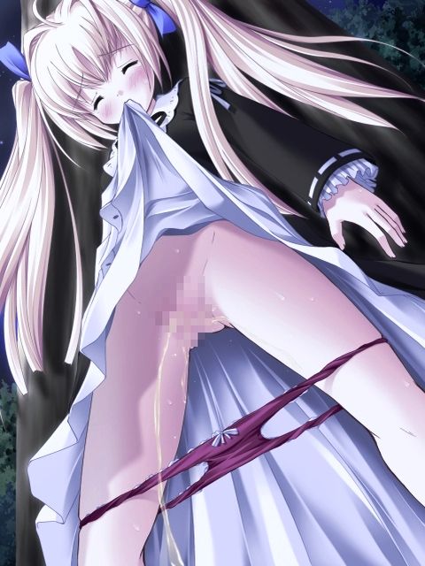 二次ロリ少女が悔しそうに恥ずかしそうにおもらししてる姿がたまらないロリおもらし二次エロ画像-8