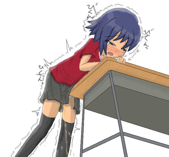二次ロリ少女が悔しそうに恥ずかしそうにおもらししてる姿がたまらないロリおもらし二次エロ画像-12