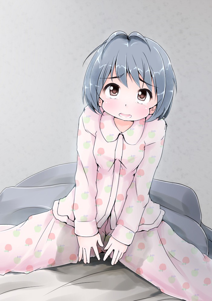 二次ロリ少女が女の子座りでお漏らしを止められず水たまり作るぺたん座り着衣ロリおもらし二次エロ画像-24