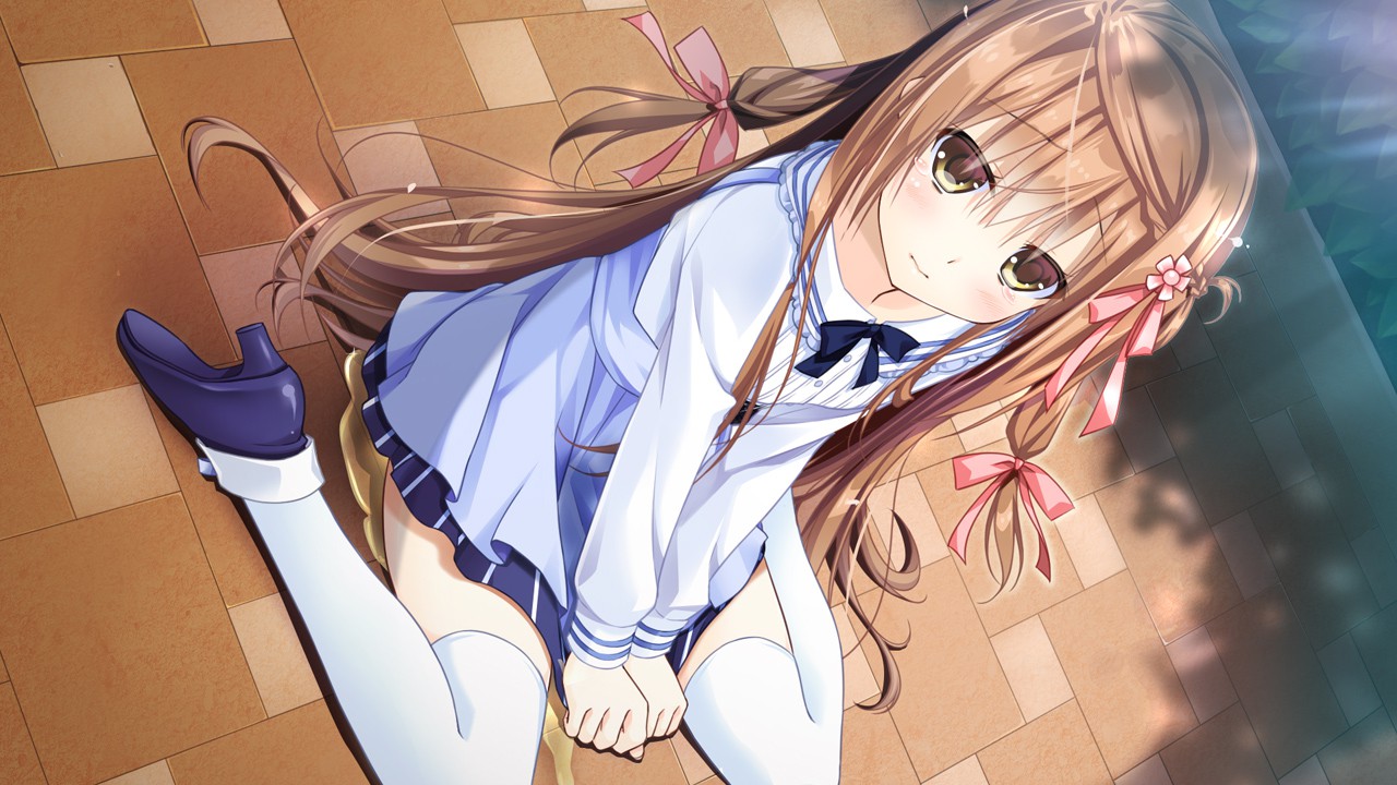 二次ロリ少女が女の子座りでお漏らしを止められず水たまり作るぺたん座り着衣ロリおもらし二次エロ画像-35