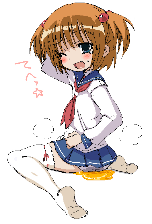 二次ロリ少女が女の子座りでお漏らしを止められず水たまり作るぺたん座り着衣ロリおもらし二次エロ画像-36