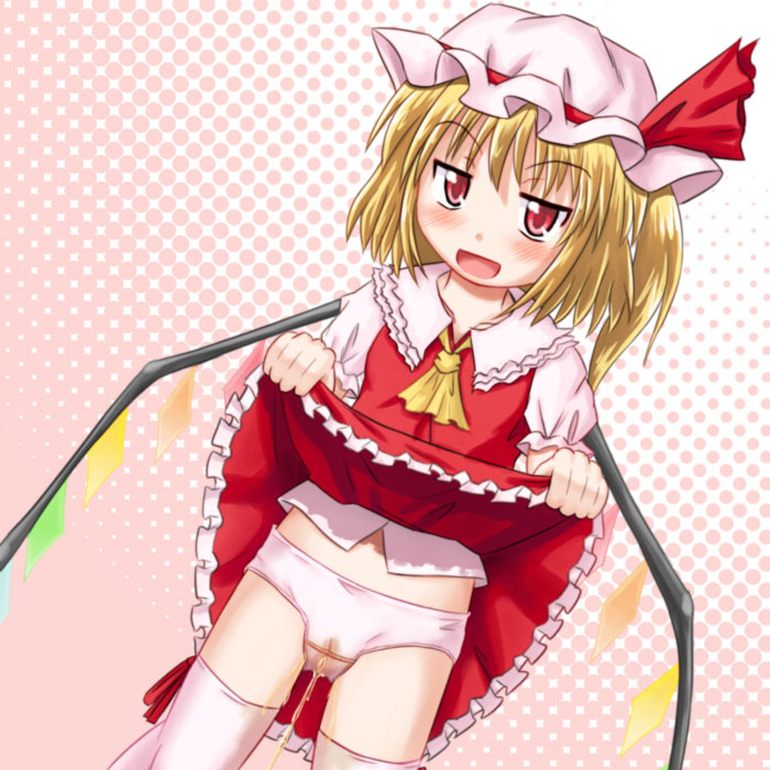 二次ロリ少女がシンプルおパンツに染み作っちゃう穿いたままおしっこお漏らしロリ二次ロリ画像-1