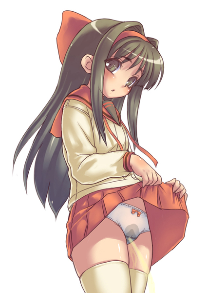 二次ロリ少女がシンプルおパンツに染み作っちゃう穿いたままおしっこお漏らしロリ二次ロリ画像-29