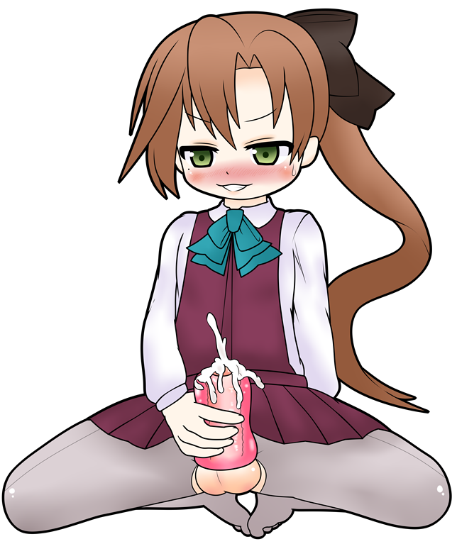 かわいい男の娘がオナホールで初オナニー、オナホ射精オナ男の娘二次エロ画像-12