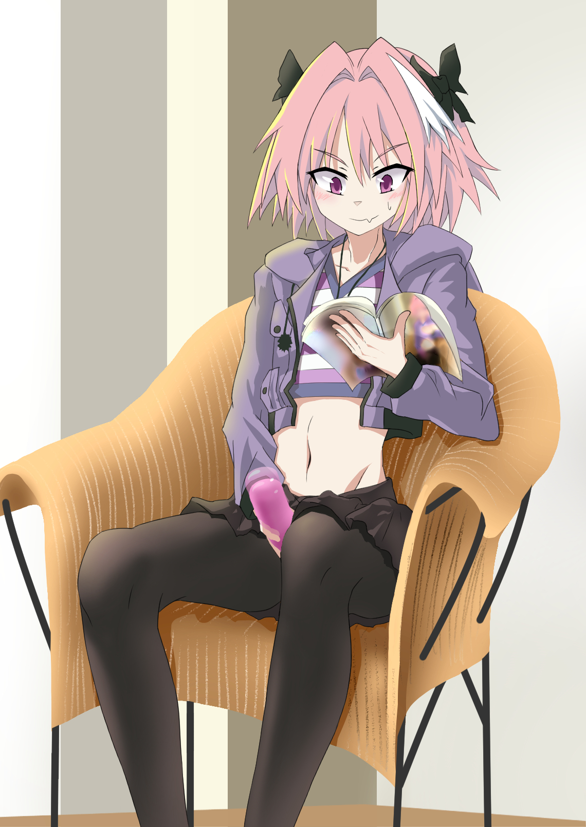 かわいい男の娘がオナホールで初オナニー、オナホ射精オナ男の娘二次エロ画像-32