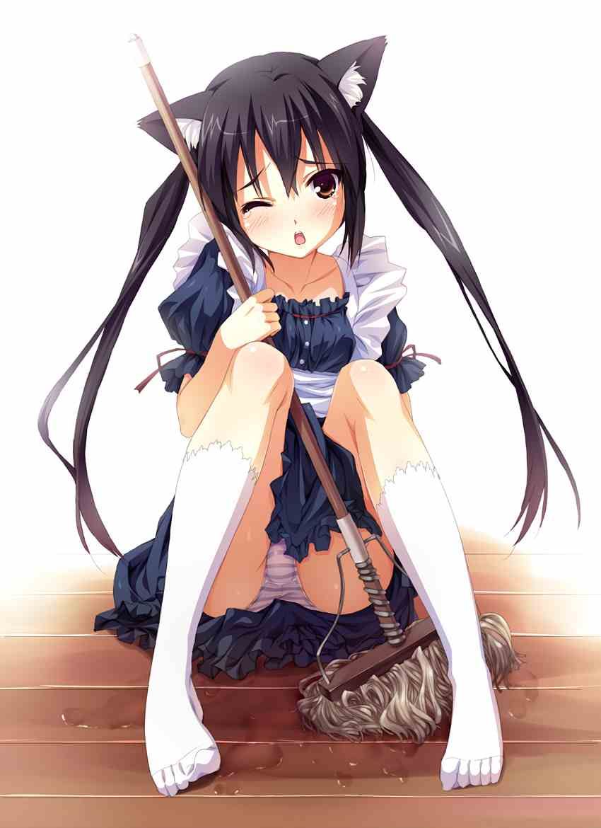 二次ロリ少女の縞々パンツ、縞パンを穿いている視線が釘付けになるのロリしまパンチラ二次エロ画像-6