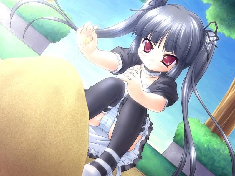 二次低学年JSロリ少女の無防備パンチラ姿を拝みたいロリ少女のしゃがみパンチラ二次エロ画像-6