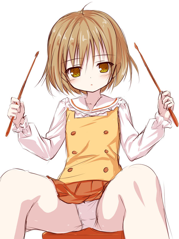 二次低学年JSロリ少女の無防備パンチラ姿を拝みたいロリ少女のしゃがみパンチラ二次エロ画像-9