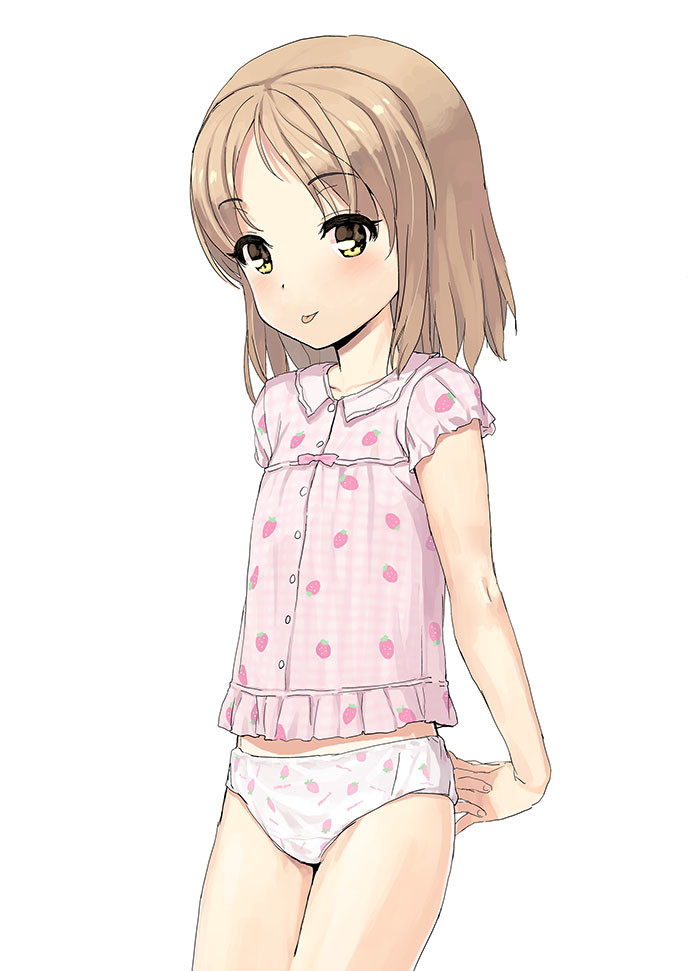 二次ロリ少女の中学年ぐらいまで穿きそうな布地の多い女児ショーツのおパンツ姿二次エロ画像-7