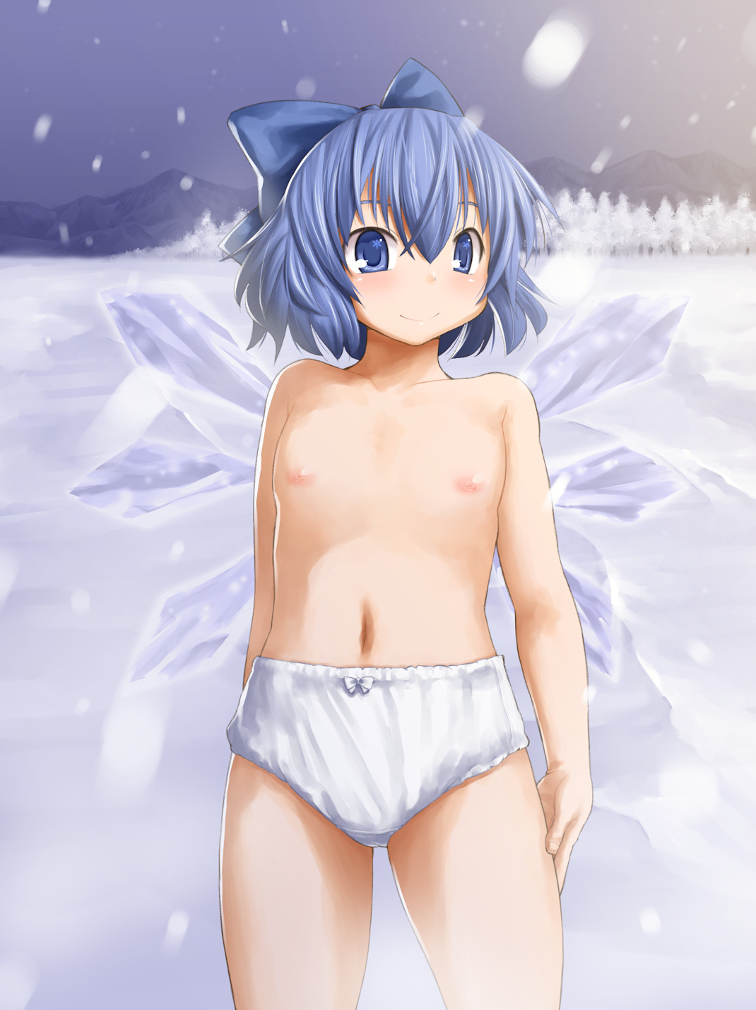 二次ロリ少女の中学年ぐらいまで穿きそうな布地の多い女児ショーツのおパンツ姿二次エロ画像-19