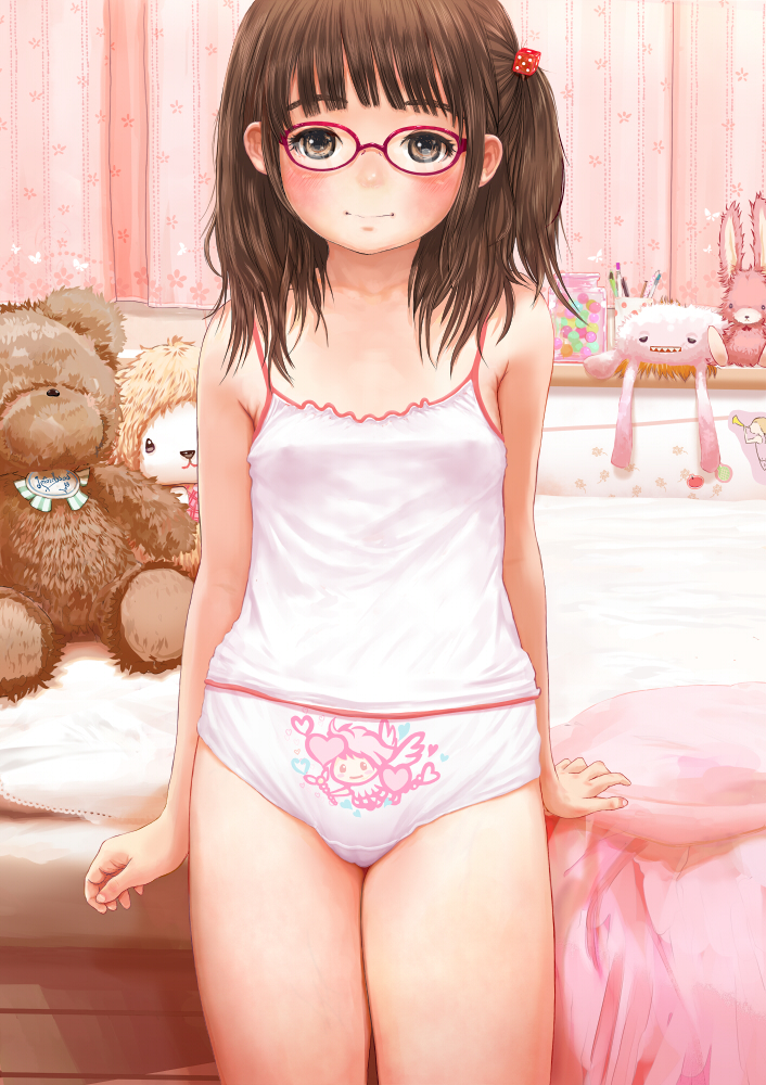 二次ロリ少女の中学年ぐらいまで穿きそうな布地の多い女児ショーツのおパンツ姿二次エロ画像-31