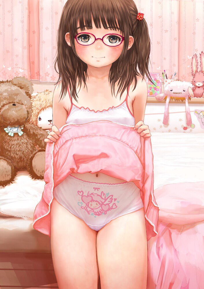 二次ロリ少女の暑い季節にはベビーパウダーが必要そうな女児ショーツの可愛い二次エロ画像-12