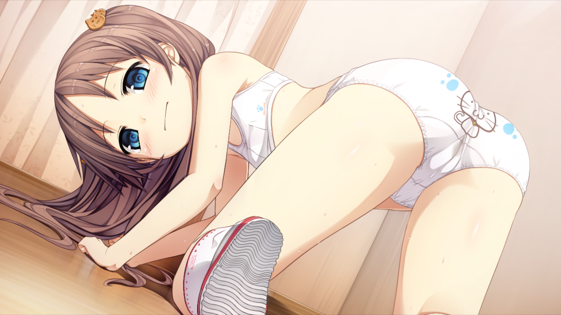 二次ロリ少女の暑い季節にはベビーパウダーが必要そうな女児ショーツの可愛い二次エロ画像-38