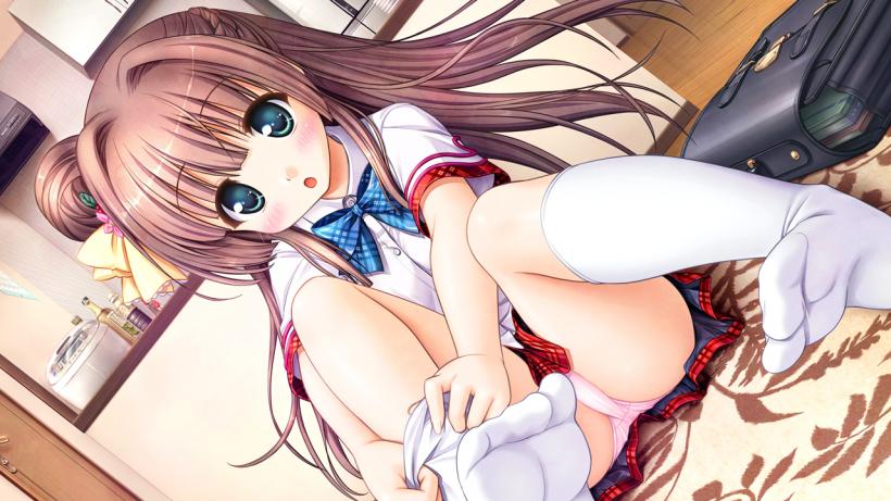 二次美少女のしゃがみパンチラ、嬉しいラッキースケベで心が浄化されるしゃがみパンチラ二次エロ画像-9