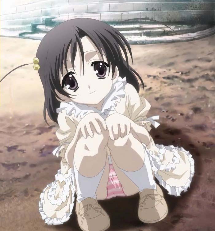 二次美少女のしゃがみパンチラ、嬉しいラッキースケベで心が浄化されるしゃがみパンチラ二次エロ画像-10