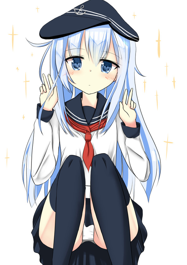 二次美少女のしゃがみパンチラ、嬉しいラッキースケベで心が浄化されるしゃがみパンチラ二次エロ画像-19