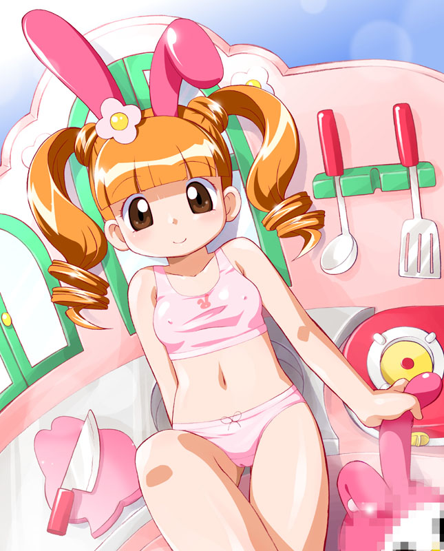 二次ロリ少女のスポーツブラ、可愛さ最低限で機能性重視のスポブラロリ少女の二次エロ画像-13