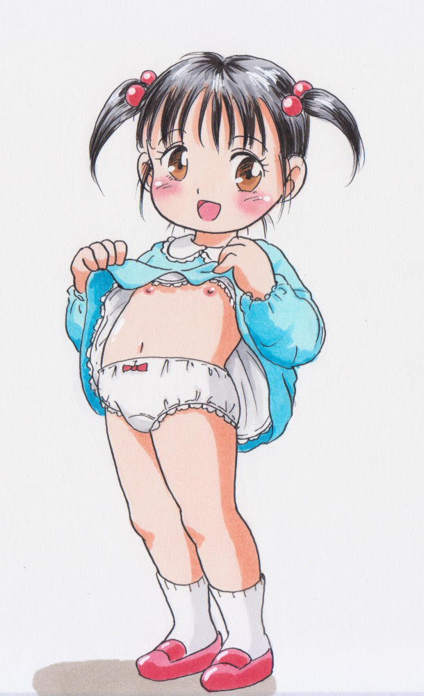 二次ロリ少女の穿いてる可愛いおパンツという心の癒しを感じるロリパンツ二次エロ画像-16