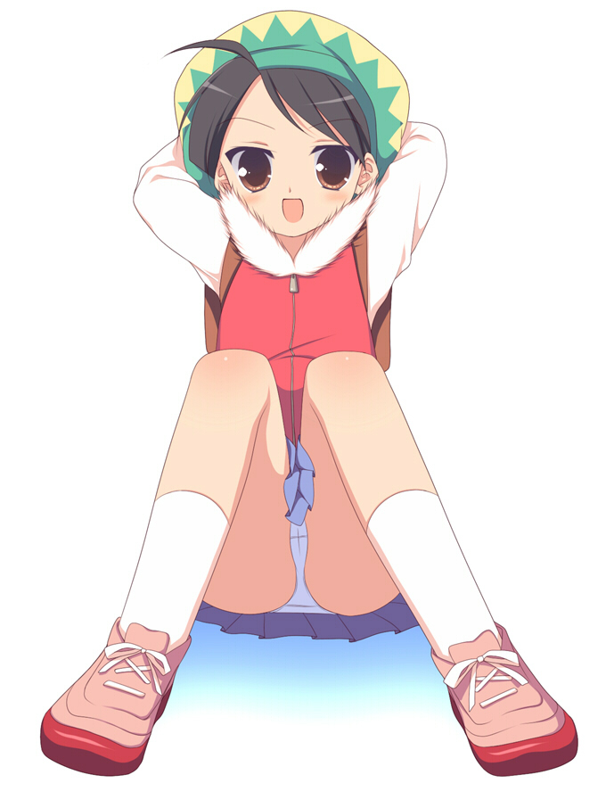 二次ロリ少女のしゃがみパンチラ、座りパンチラの無防備でかわいい姿で元気をもらうロリパンチラ二次エロ画像-13