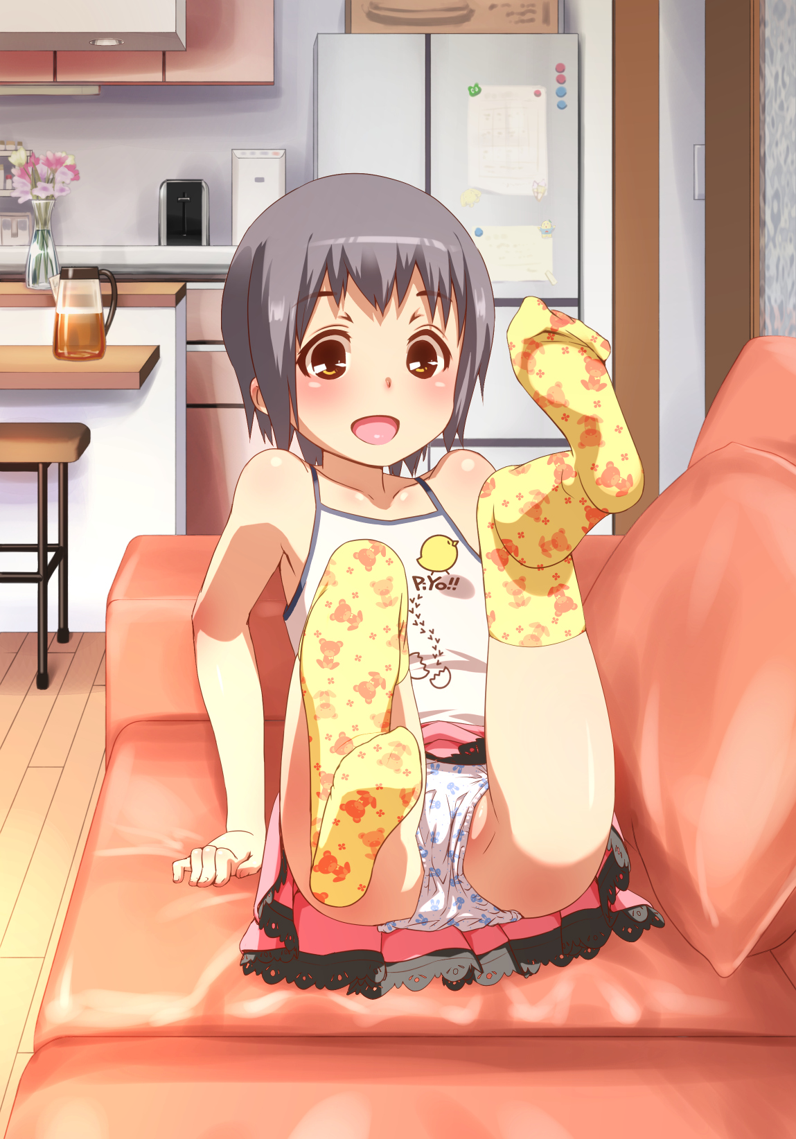 二次ロリ少女のしゃがみパンチラ、座りパンチラの無防備でかわいい姿で元気をもらうロリパンチラ二次エロ画像-30