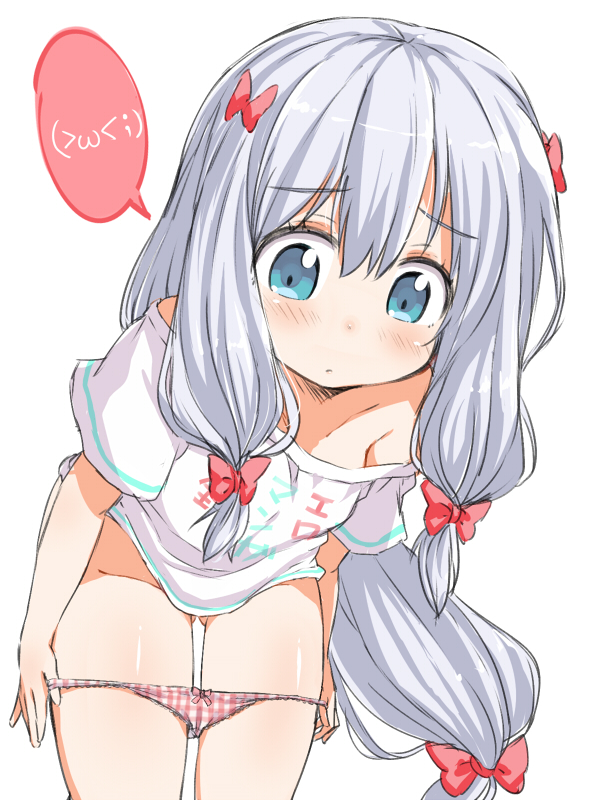 二次ロリ少女のちょっとおしゃれで色気のあるチェック柄ロリパンツ姿が可愛い二次エロ画像-12