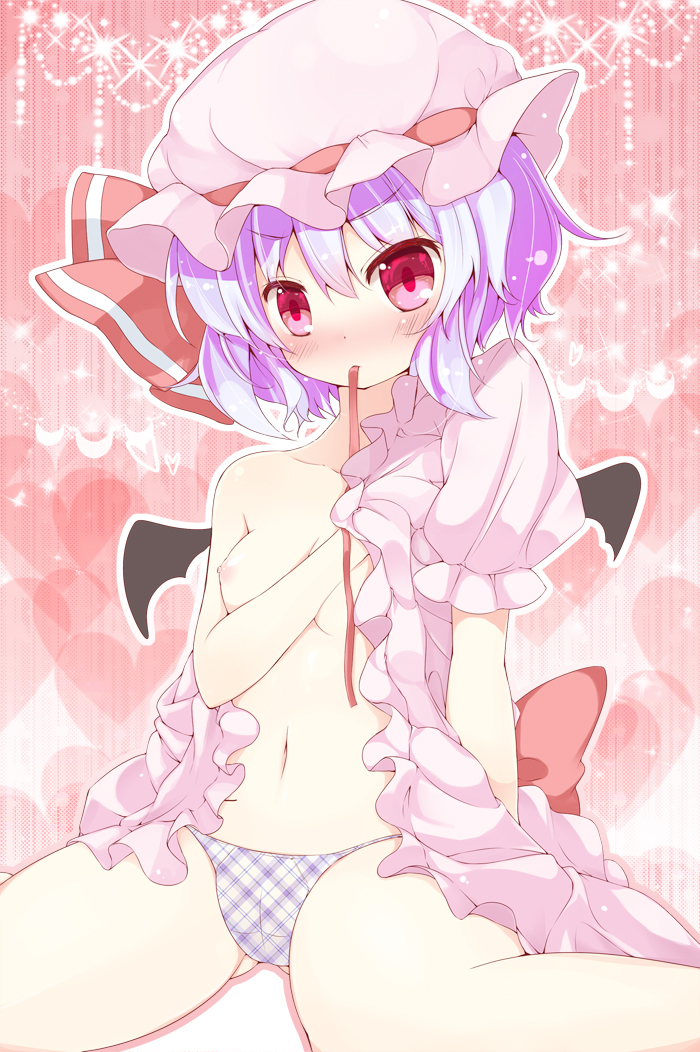 二次ロリ少女のちょっとおしゃれで色気のあるチェック柄ロリパンツ姿が可愛い二次エロ画像-18
