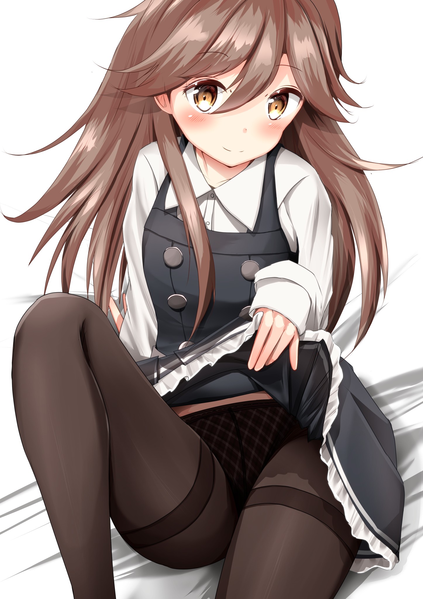 二次ロリ少女のちょっとおしゃれで色気のあるチェック柄ロリパンツ姿が可愛い二次エロ画像-30