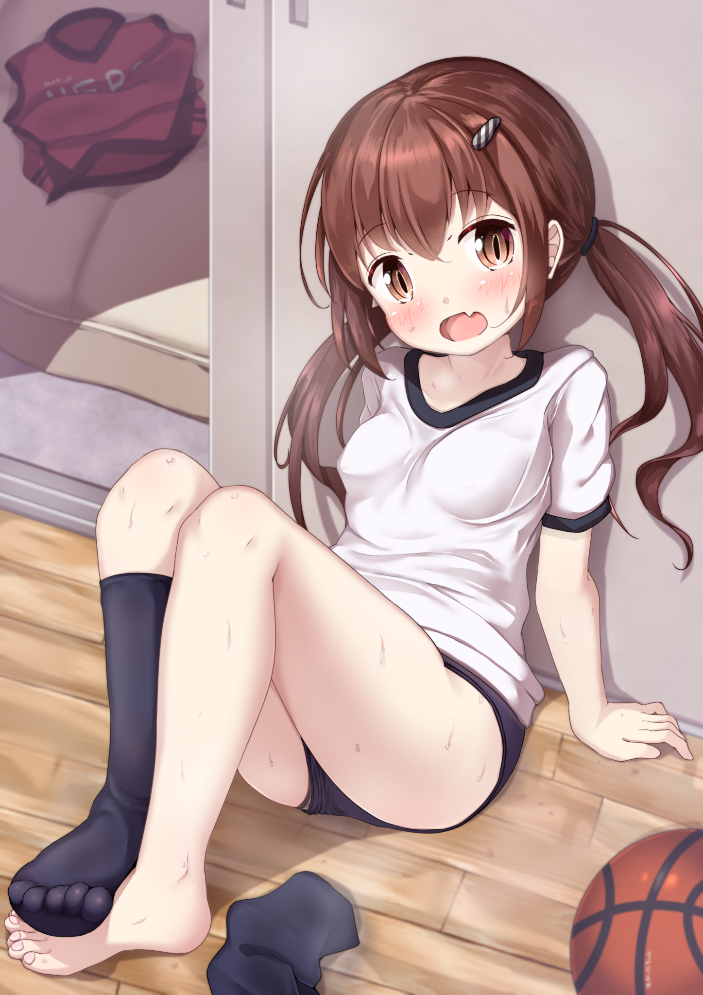 ショートパンツとかの隙間から可愛いショーツがチラリしてるロリ隙パン二次エロ画像-41