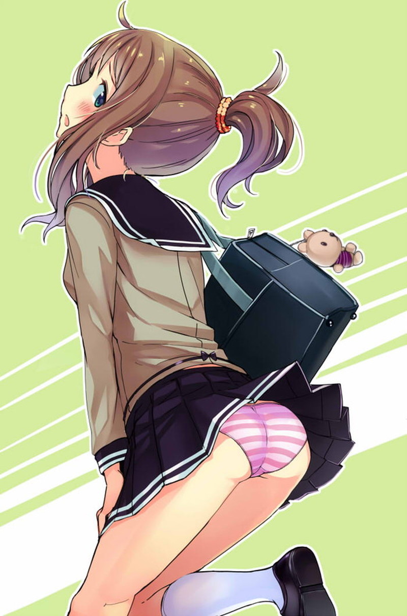 JCやJKぐらいの女の子のじっくりと眺めたいパンチラパンモロしてる二次エロ画像-40