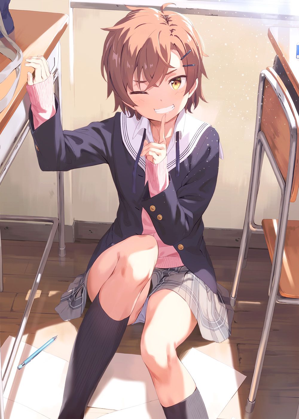 JCやJKぐらいの女の子のじっくりと眺めたいパンチラパンモロしてる二次エロ画像-41