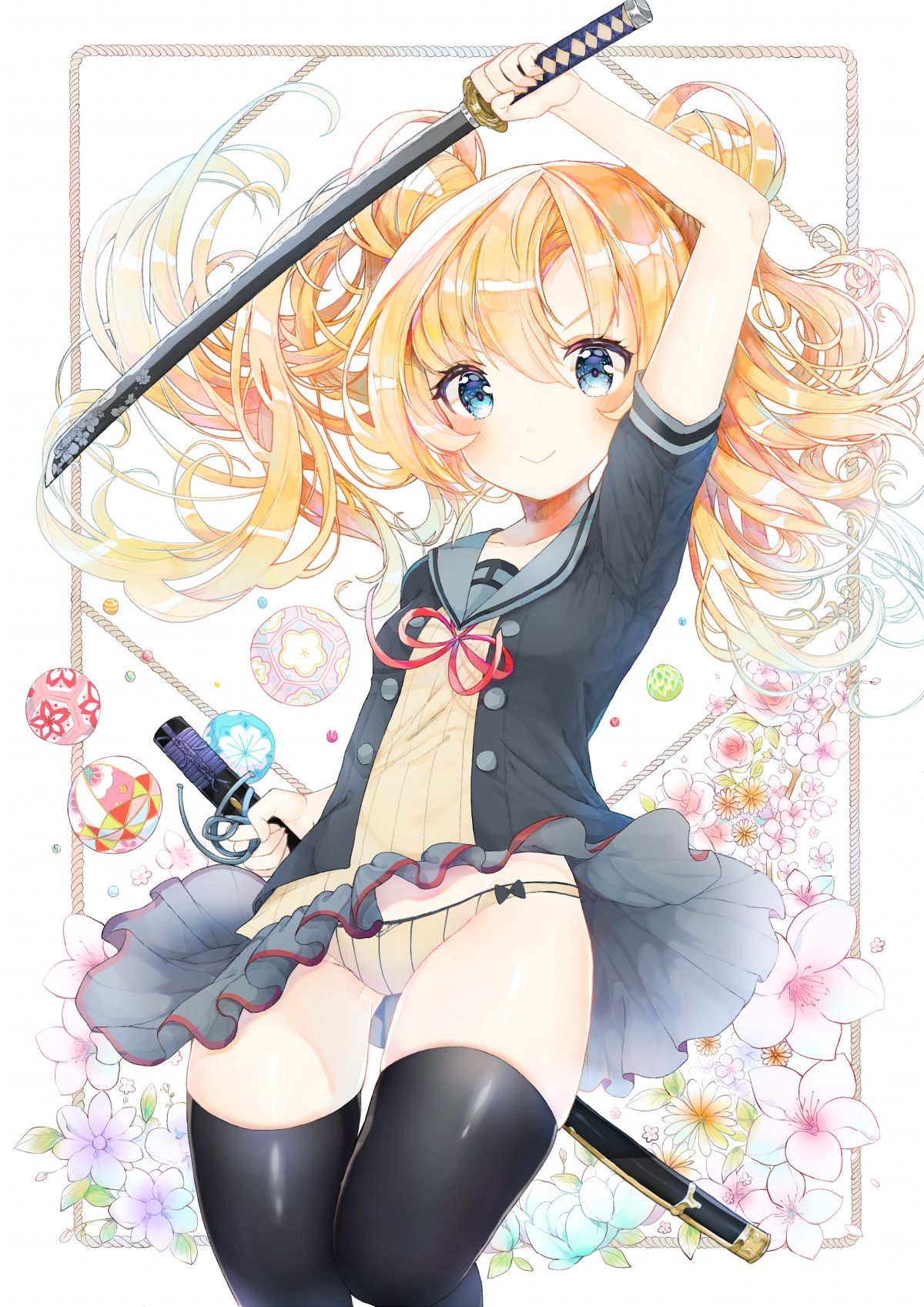 JCやJKぐらいの女の子のじっくりと眺めたいパンチラパンモロしてる二次エロ画像-47