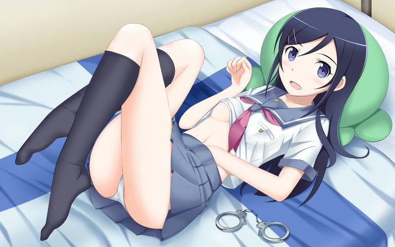 JKやJCの穿いている純白パンティーにときめく現実には少ない白パンツ女子二次エロ画像-14