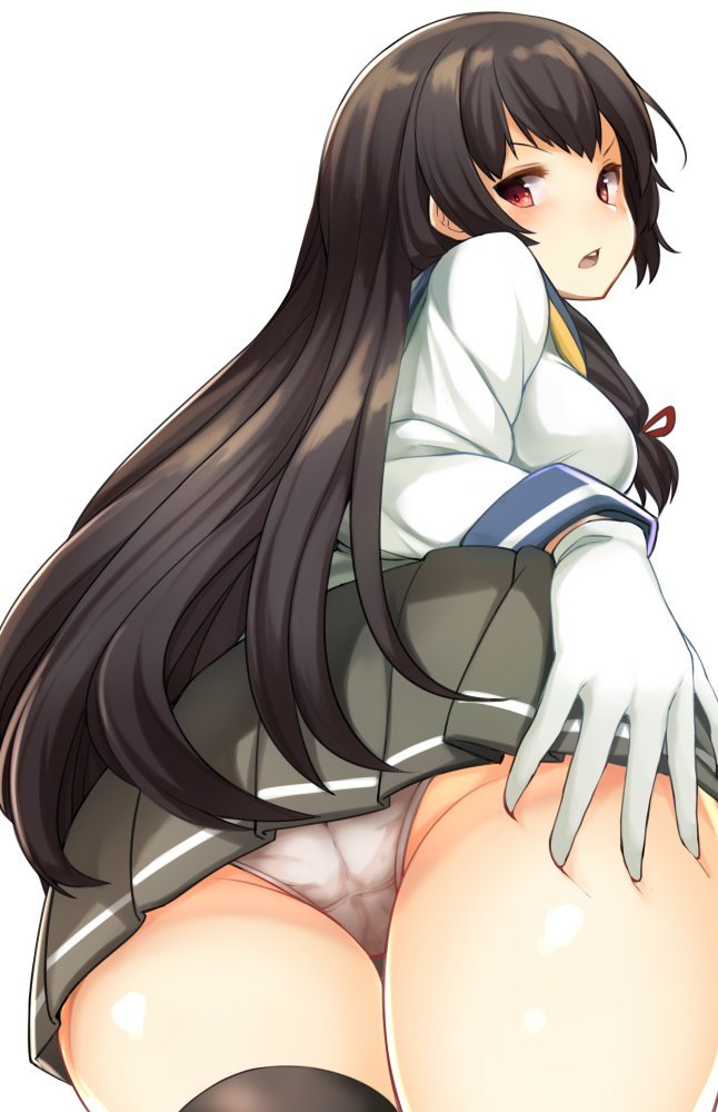 JKやJCの穿いている純白パンティーにときめく現実には少ない白パンツ女子二次エロ画像-32