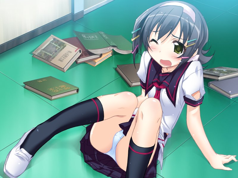 JKやJCの穿いている純白パンティーにときめく現実には少ない白パンツ女子二次エロ画像-33